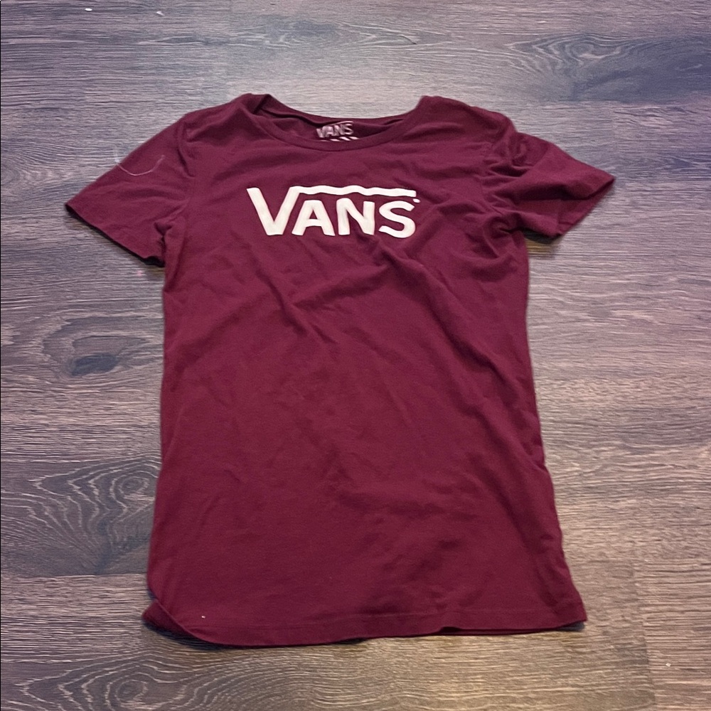 Vans Maroon Logo Tee